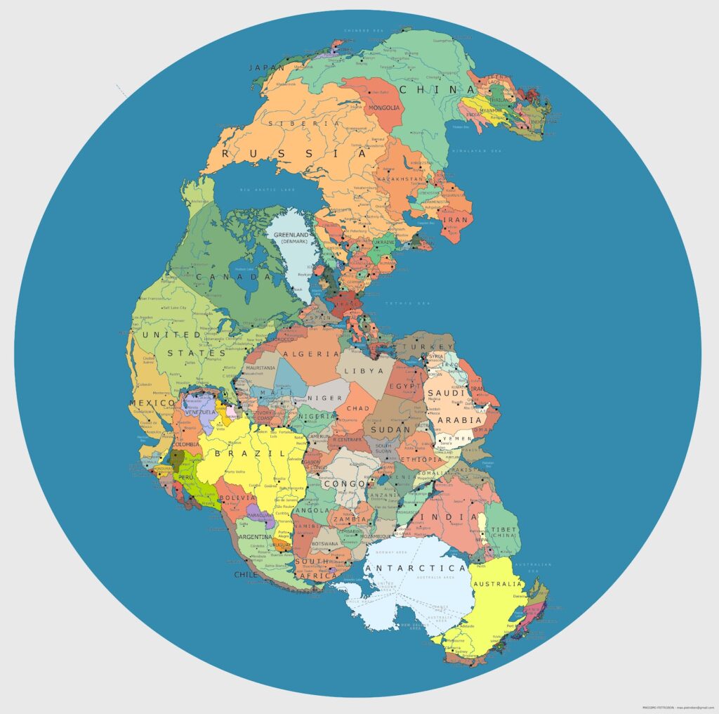 Mapa político de Pangea (2012)