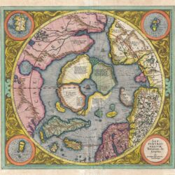 Mapa del polo norte, por Gerardus Mercator (1595)