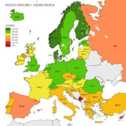Mapa de la policía en Europa (2013)