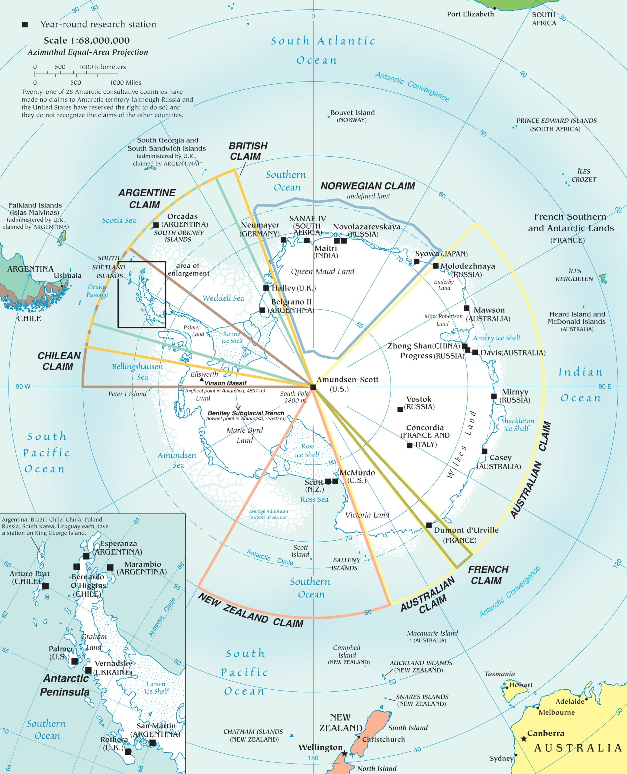 Las reclamaciones territoriales en la Antártida (2021)