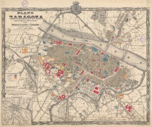 Plano de Zaragoza de Dionisio Casañal y Zapatero (1908)