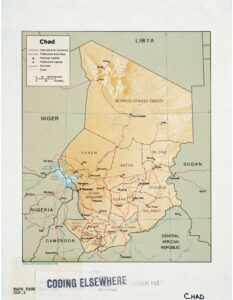 Political Map of Chad (1982)
