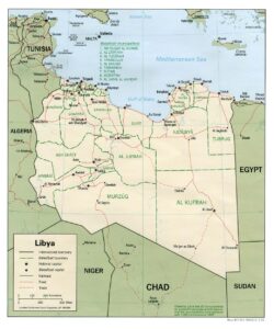 Mapa Político de Libia (1993)