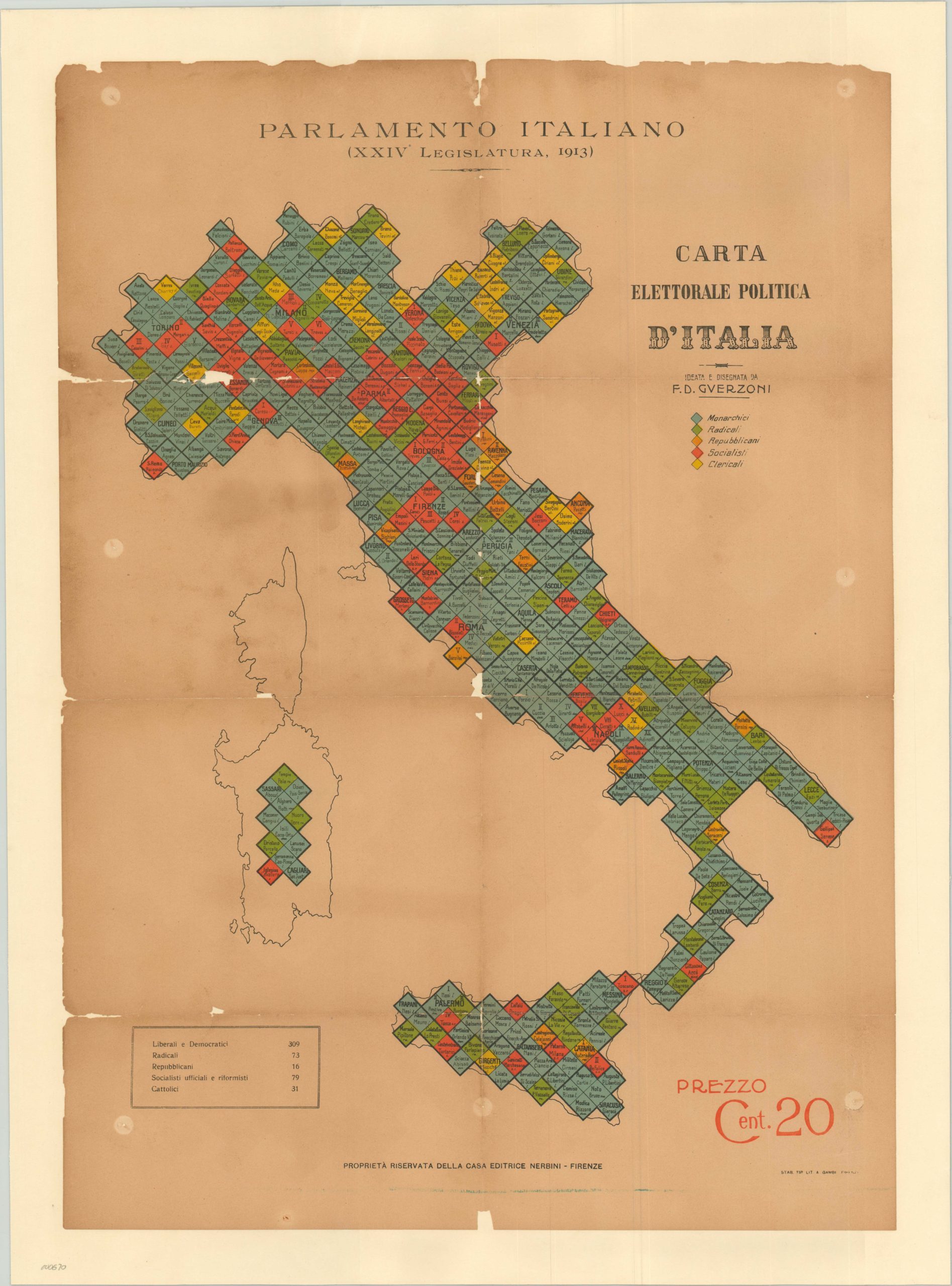 Mapa electoral de Italia (1913)