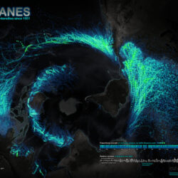 Mapa de todos los ciclones, huracanes y tifones (1851 – 2012)