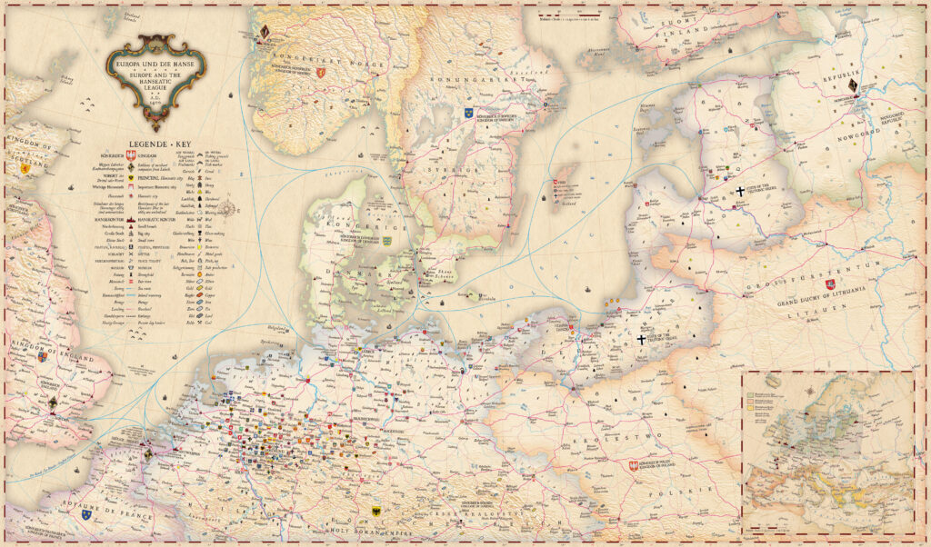 Mapa de la Liga Hanseática (1400)