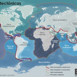 Mapa de las Placas Tectónicas (2020)