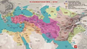 Map of the expansion of the Achaemenid Empire (500 BC)