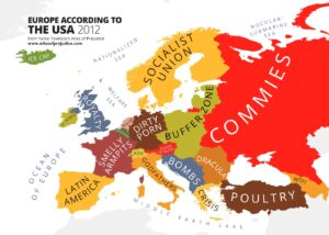 Map of Europe according to Americans (2012)