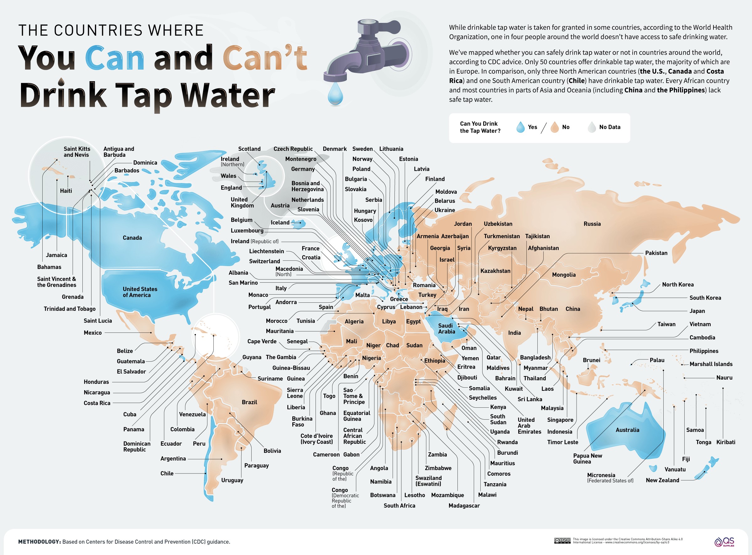 ¿Dónde se puede beber agua del grifo? (2023)