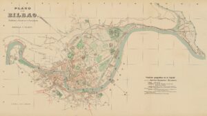 Map of Bilbao, by Alberto Martín (1913)