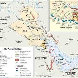 Mapa de la Guerra del Golfo (1991)