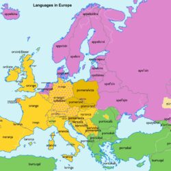 Mapa lingüístico de la naranja en Europa (2013)