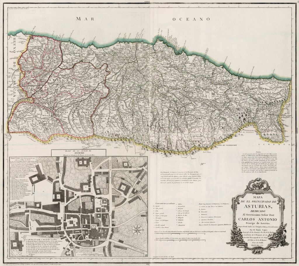 Mapa del Principado de Asturias (1777)