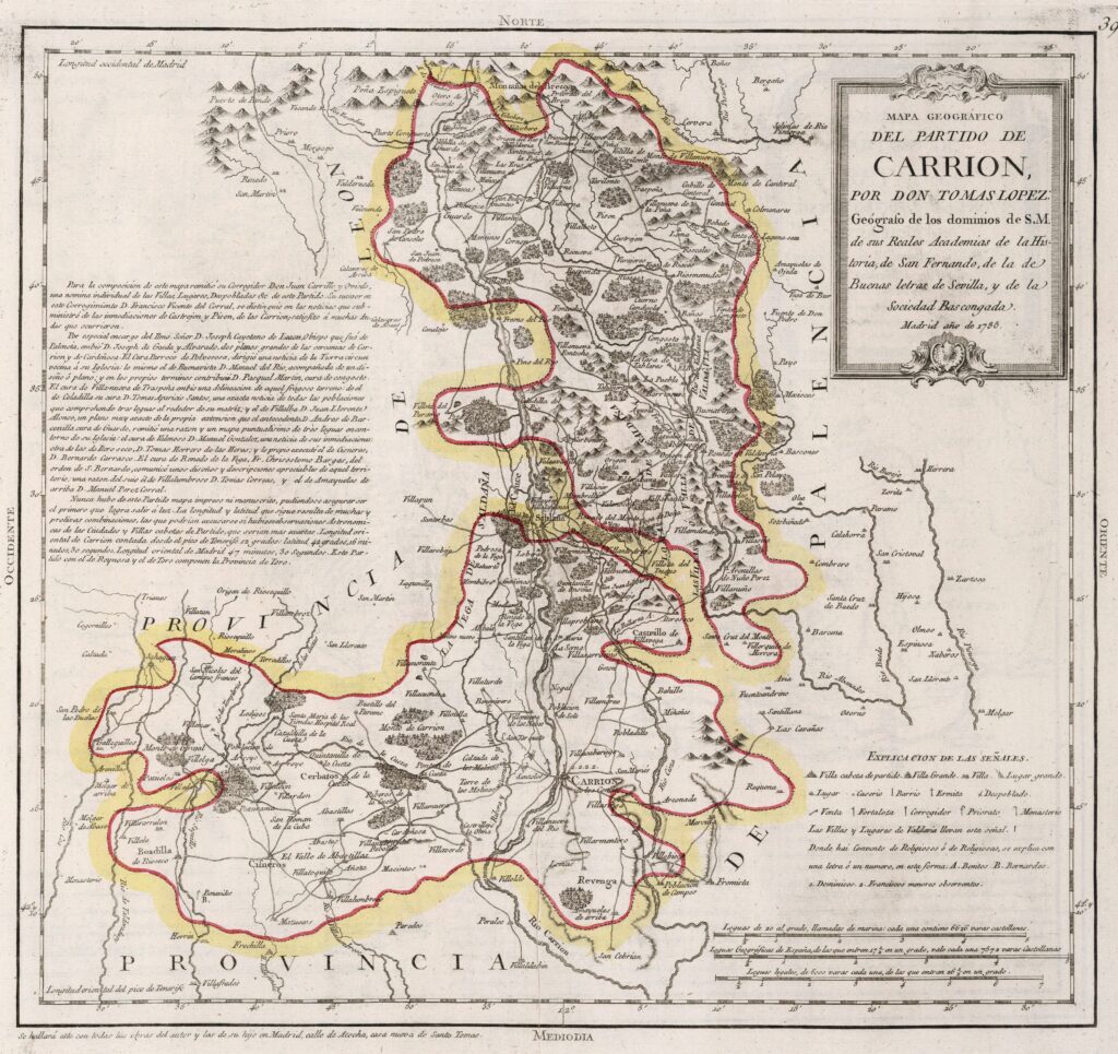 Mapa del Partido de Carrión (1785)