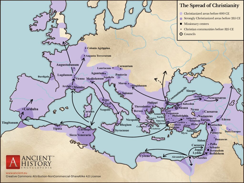 Expansión del cristianismo en Europa (325 - 600)