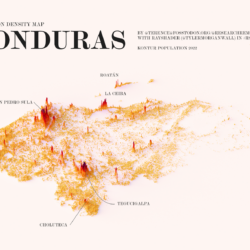 Densidad de población de Honduras (2023)