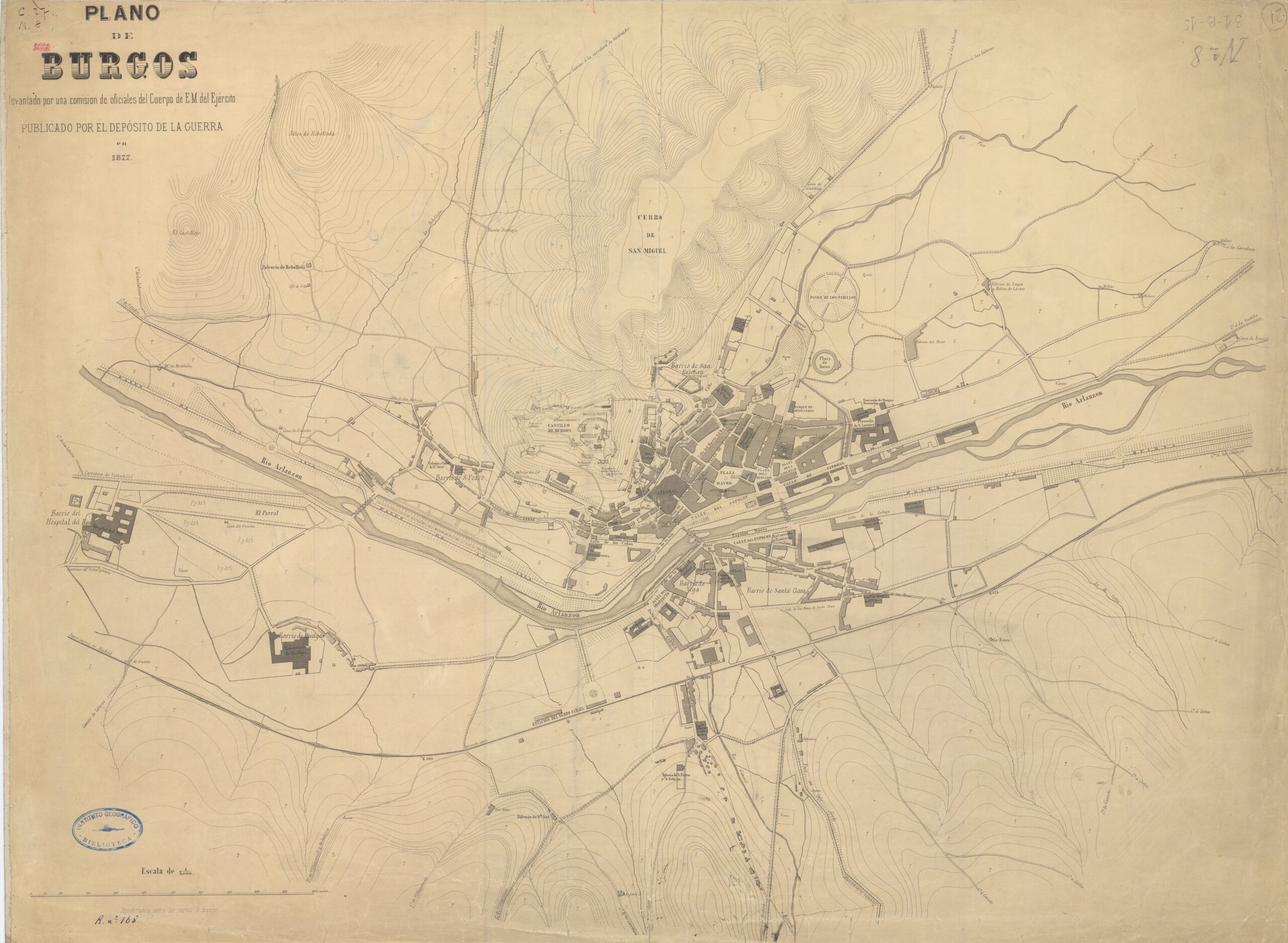 Plano de Burgos y alrededores (1867)