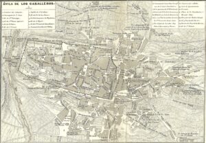 Map of Ávila by Francisco Coello (1864)