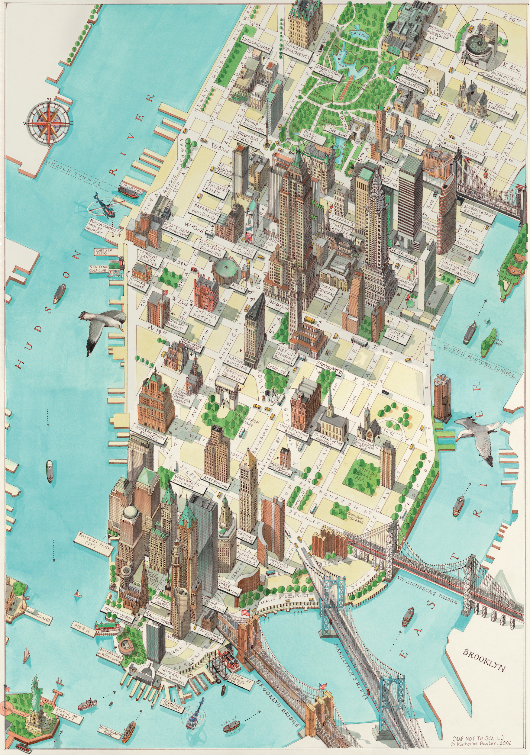 Mapa de Nueva York por Katherine Baxter (2006)