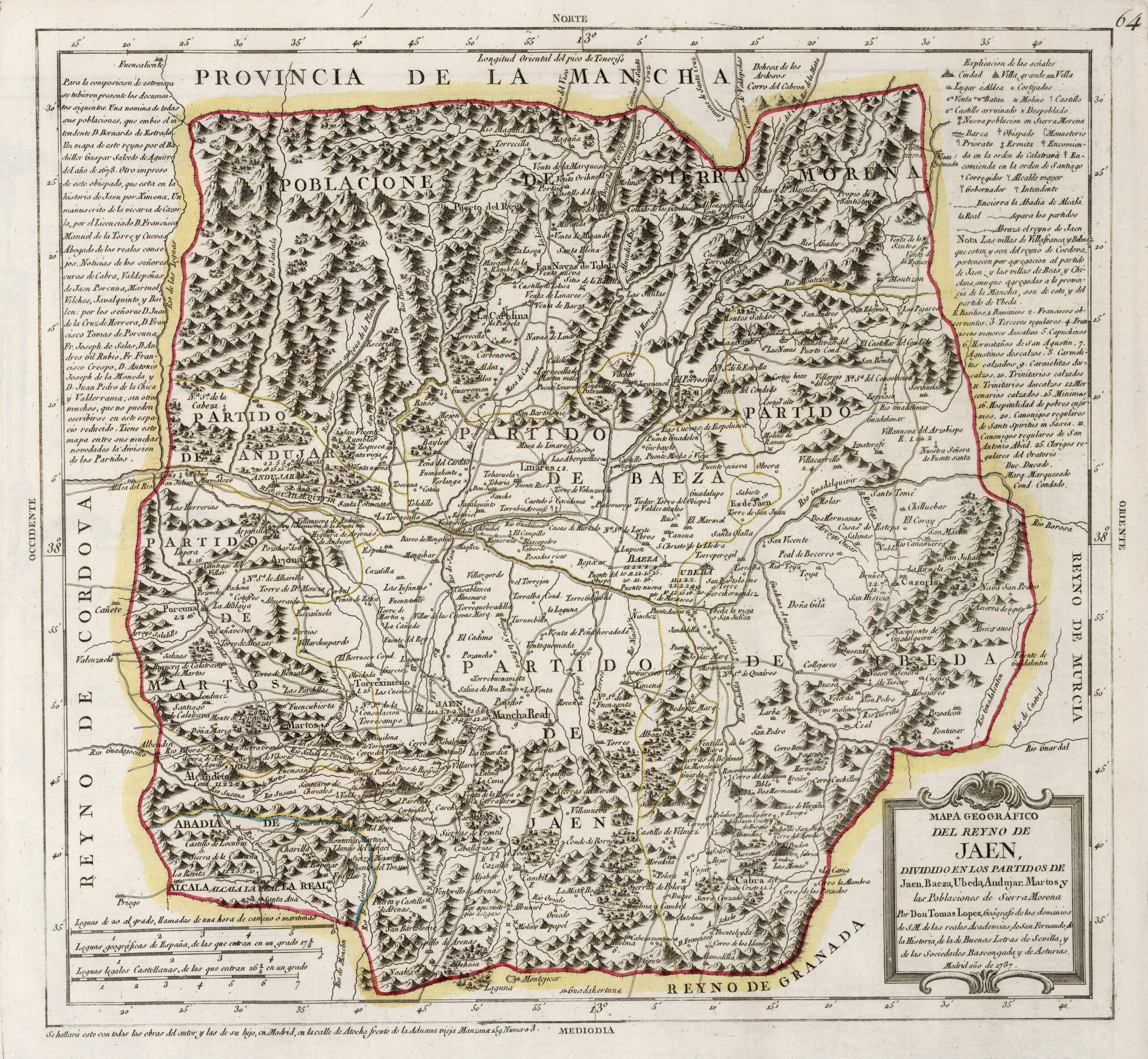 Mapa del Reino de Jaén (1787)