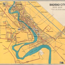 Mapa de autobuses de Bagdad (1961)