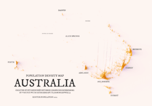 Population density of Australia (2022)