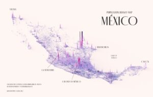 Population density of Mexico (2023)