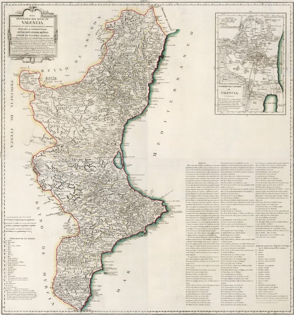 Mapa del Reino de Valencia (1788)