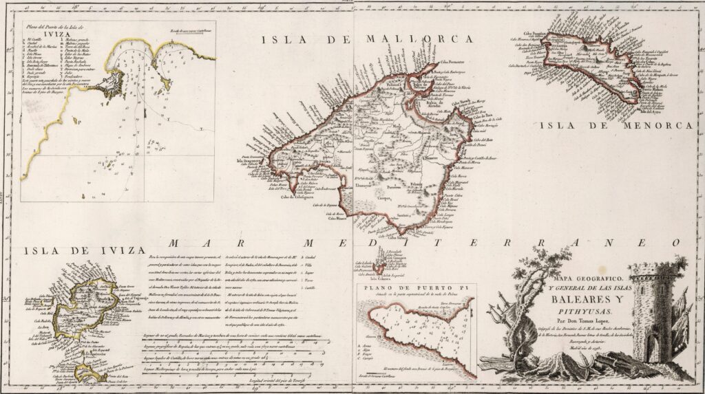 Mapa de las Islas Baleares (1772)