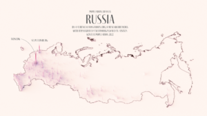 Population density of Russia (2023)