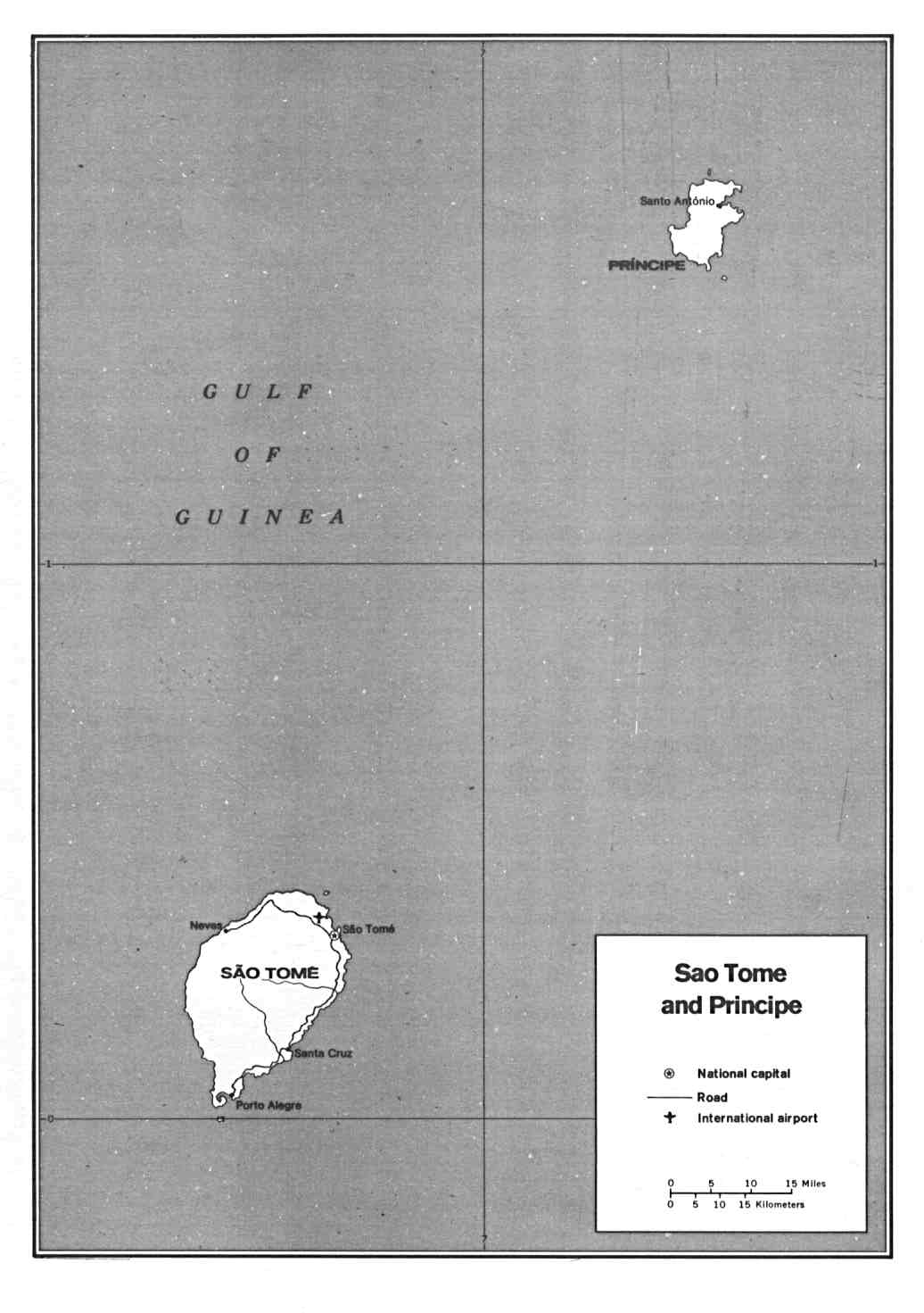 Mapa político de Santo Tomé y Príncipe (1991)