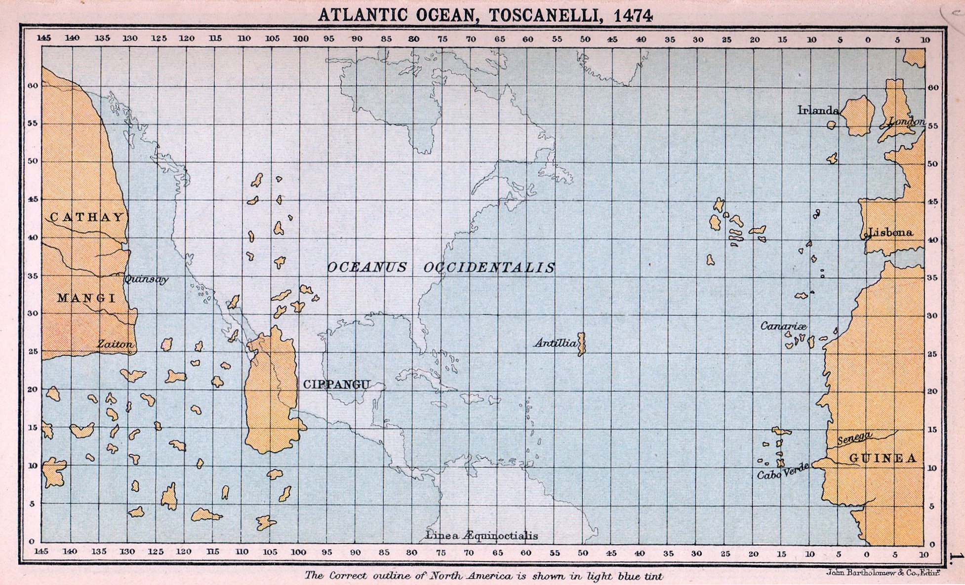 Mapa del mundo según Cristóbal Colón (1911)