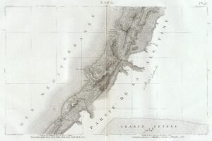 Topographical map of Gaza, Palestine (1826)