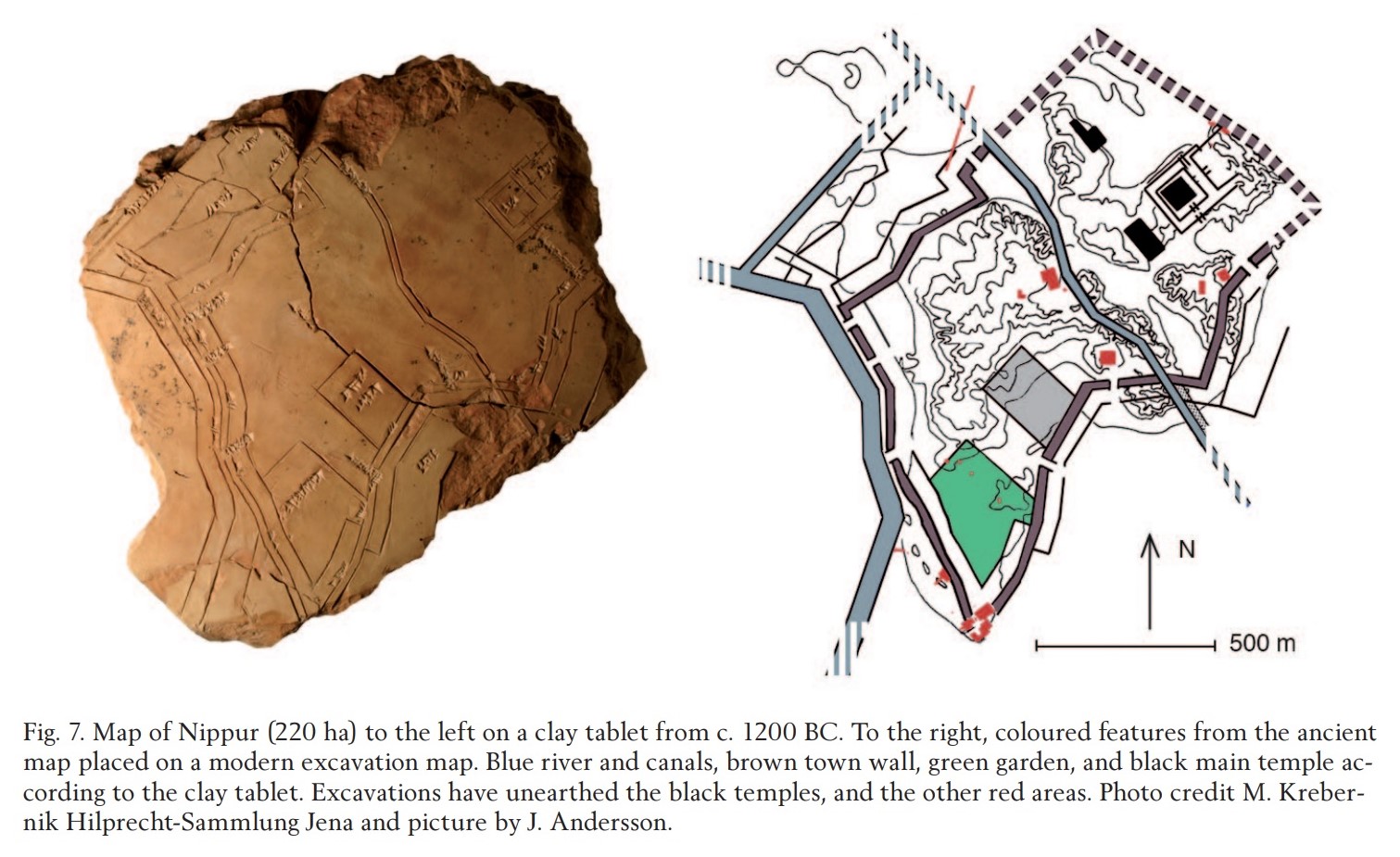 Mapa en arcilla de Nippur, Babilonia (1200 a.C.)