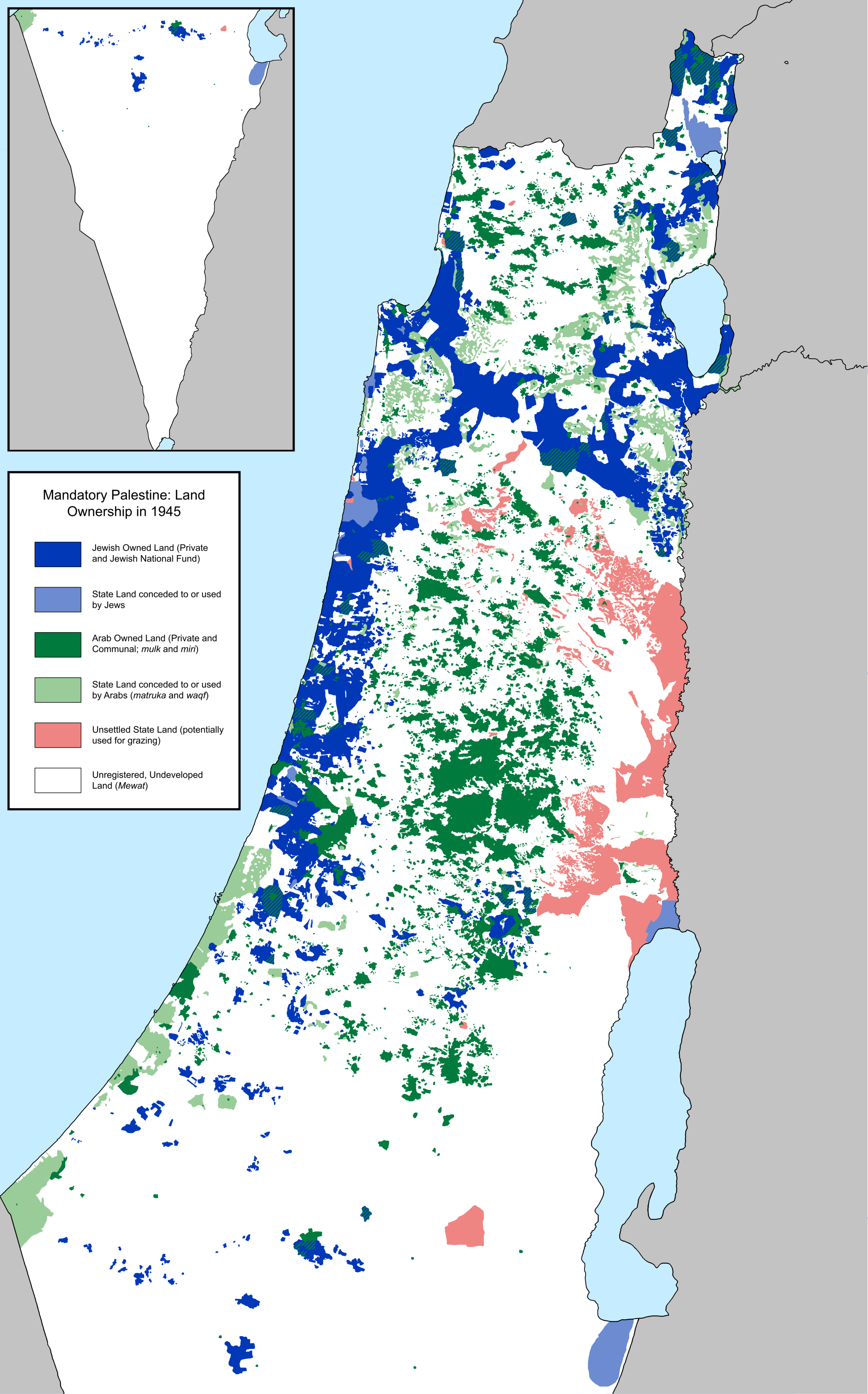 Propiedad de la Tierra en el Mandato de Palestina (1945)