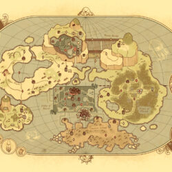 Mapa vintage del mundo de Super Mario (2012)