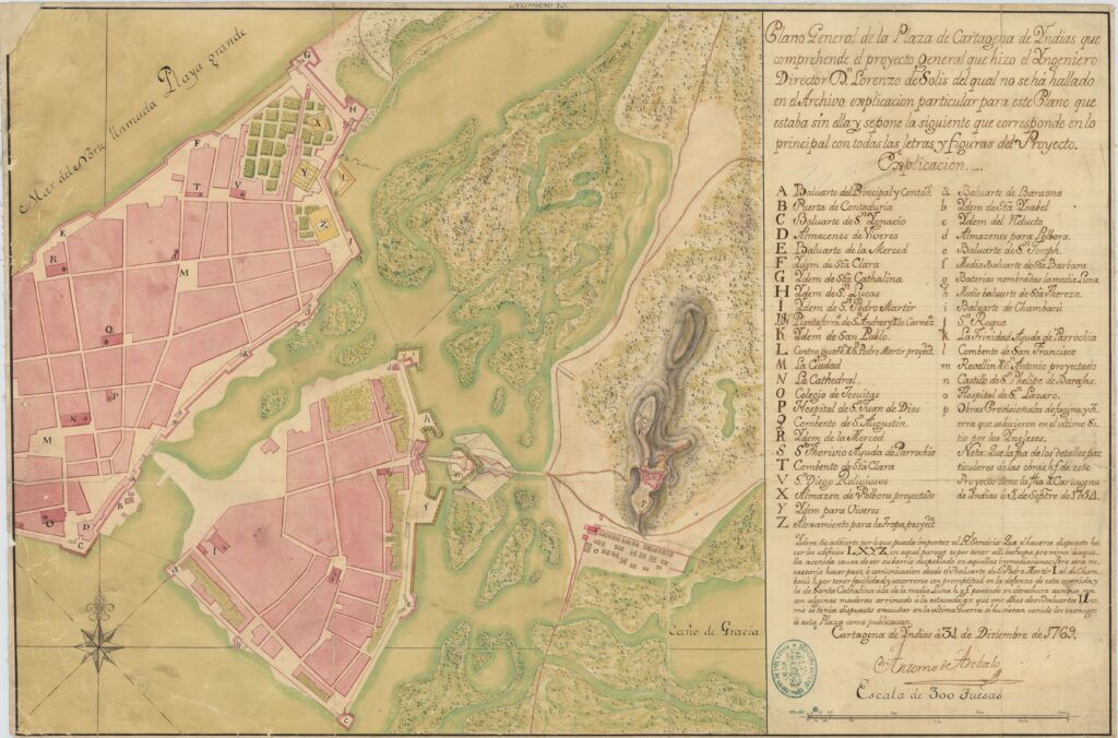 Plano de Cartagena de Indias (1769)
