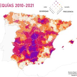 Mapa de sequías en la España peninsular y Baleares (2010 – 2021)