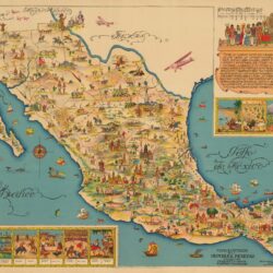 Mapa ilustrado de la República Mexicana (1930)