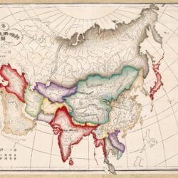 Mapa japonés de Asia (1876)