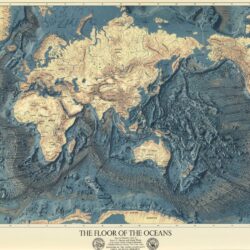 Mapa de los fondos oceánicos (1976)
