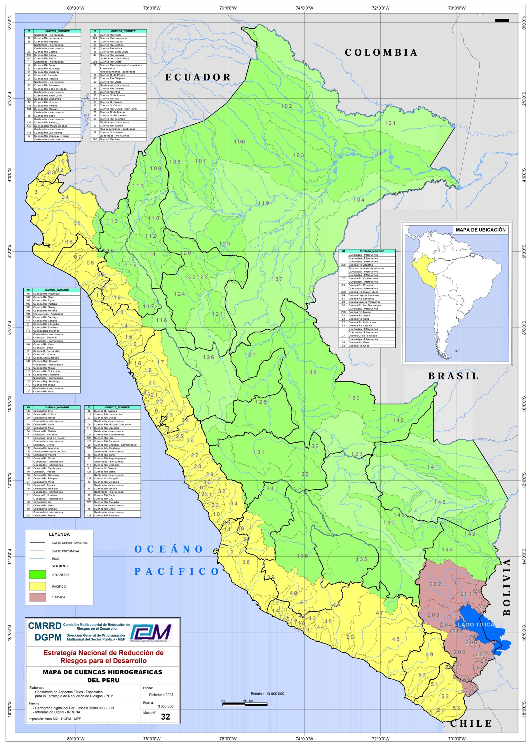 Cuencas hidrográficas del Perú (2003)
