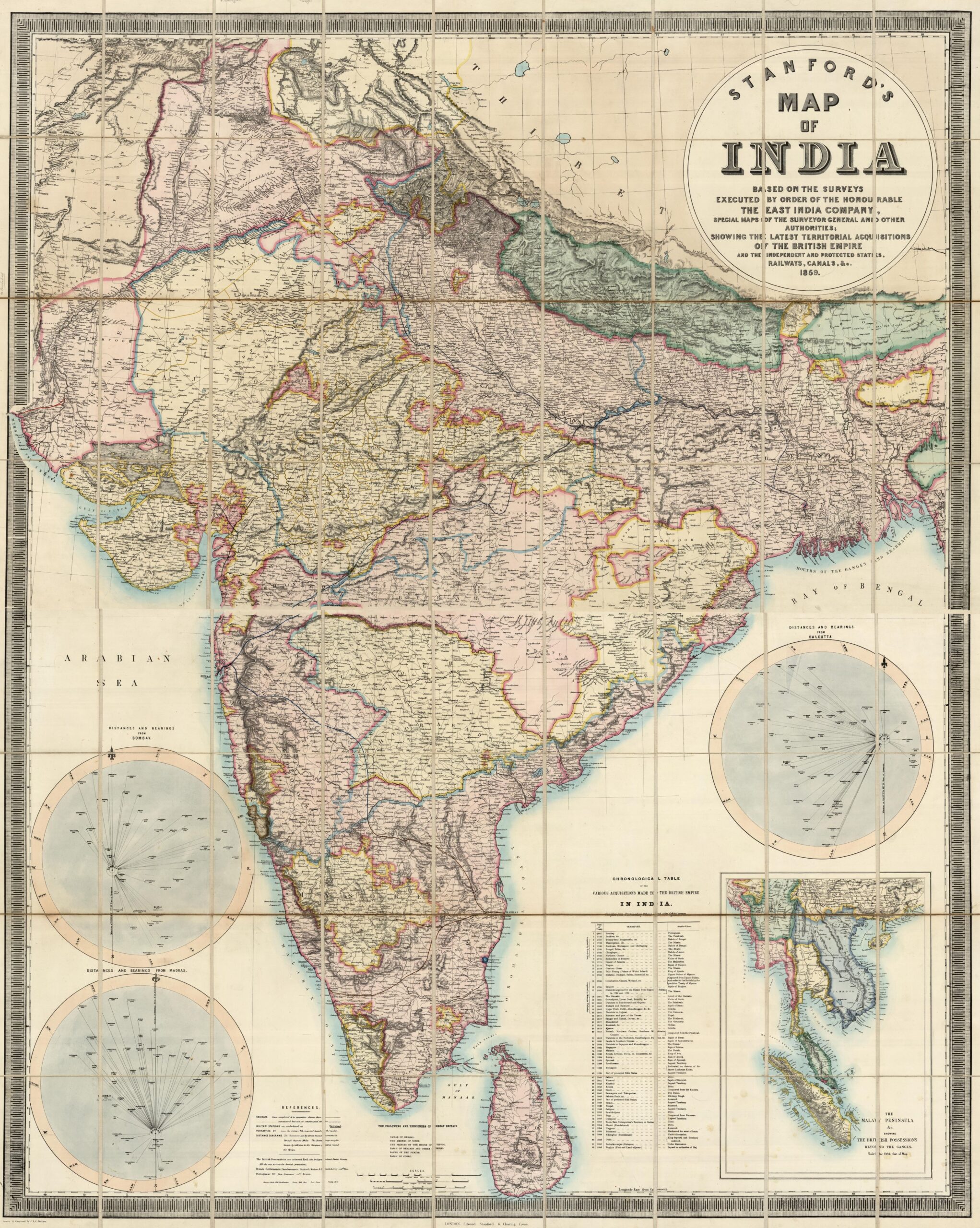 Mapa de la India (1859)