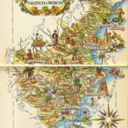 Mapa turístico del Levante Español (1953)