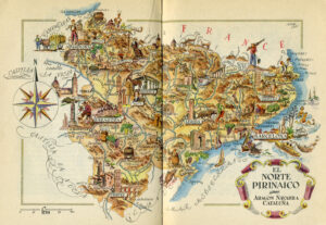 Tourist map of the Northern Pyrenees (1953)