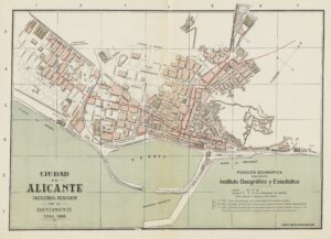 Plano de Alicante, por Alberto Martín (1918)