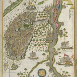 Plano de El Cairo, por Piri Reis (1525)