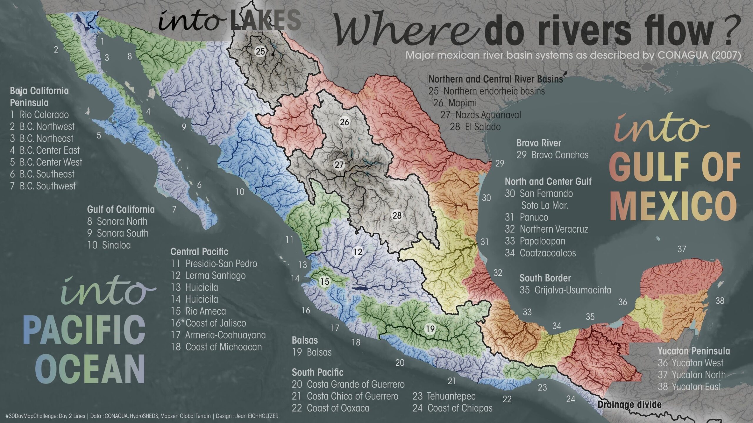 Cuencas hidrográficas de México (2023)