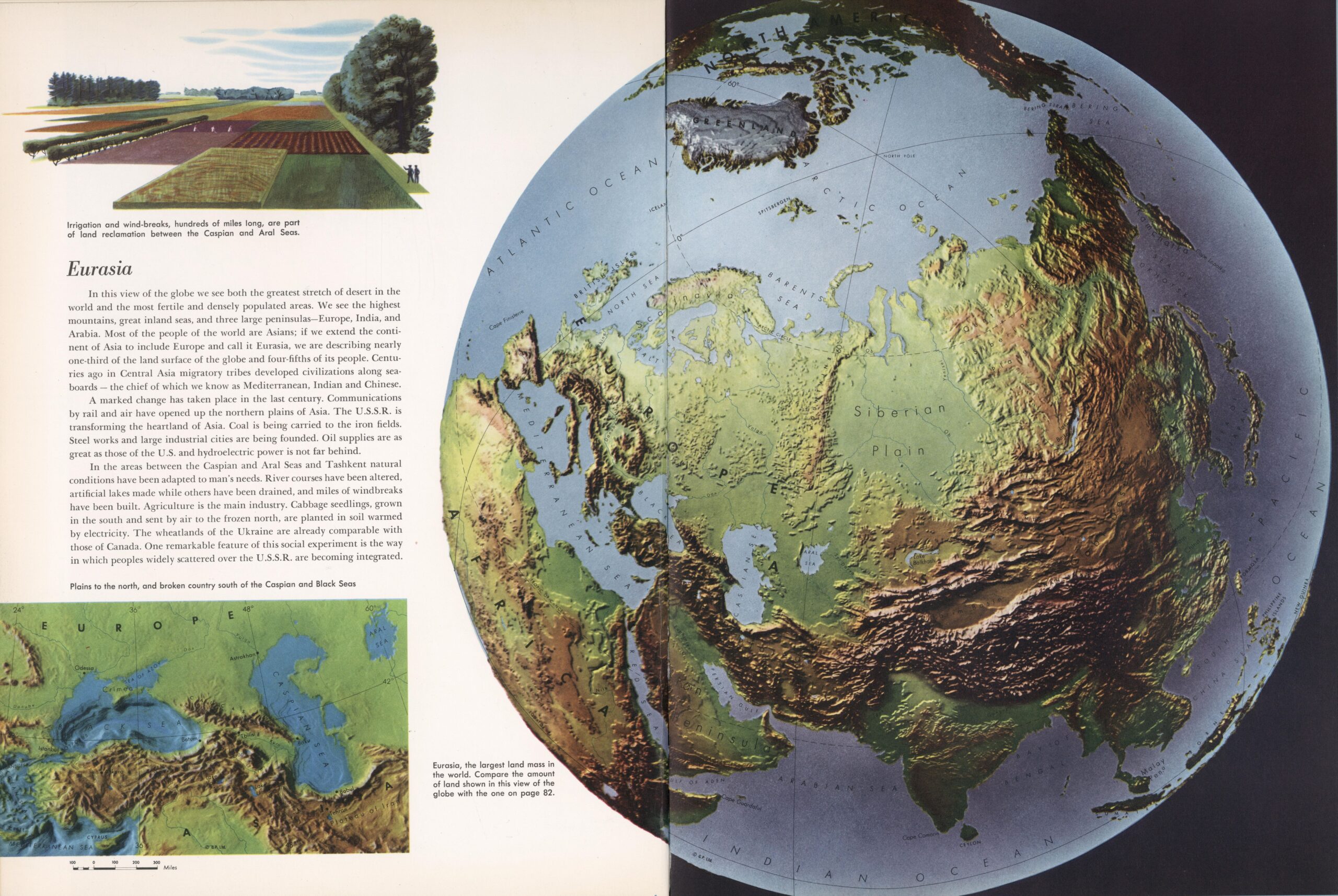 Mapa físico de Eurasia (1958)